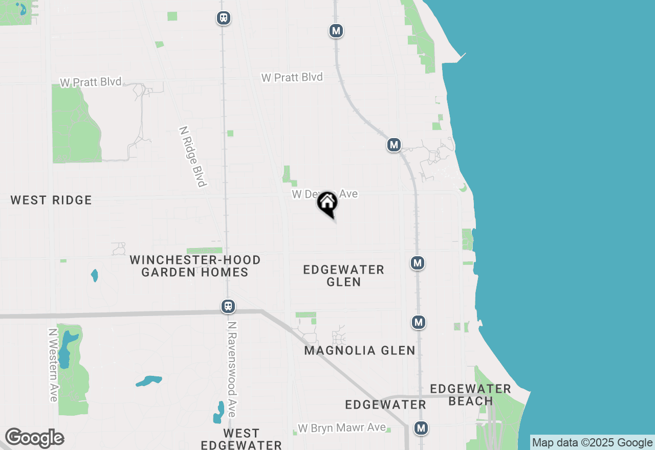 Map of 1435 W Rosemont Avenue #2E, Chicago, IL 60660