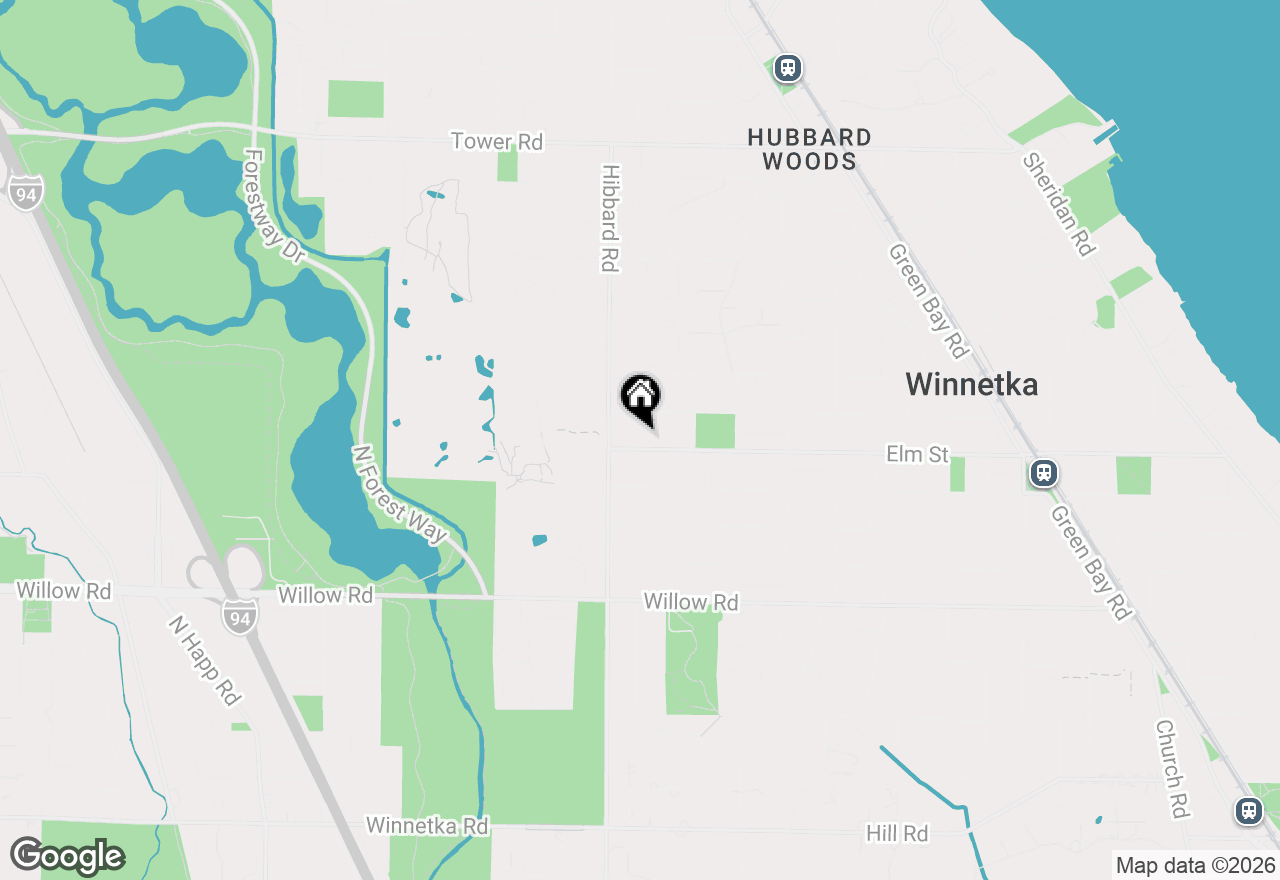 Map of 1225 Elm Street, Winnetka, IL 60093