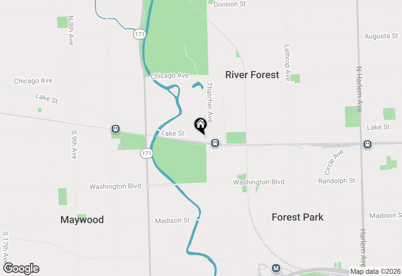 Map of 427 Edgewood Place #2N, River Forest, IL 60305
