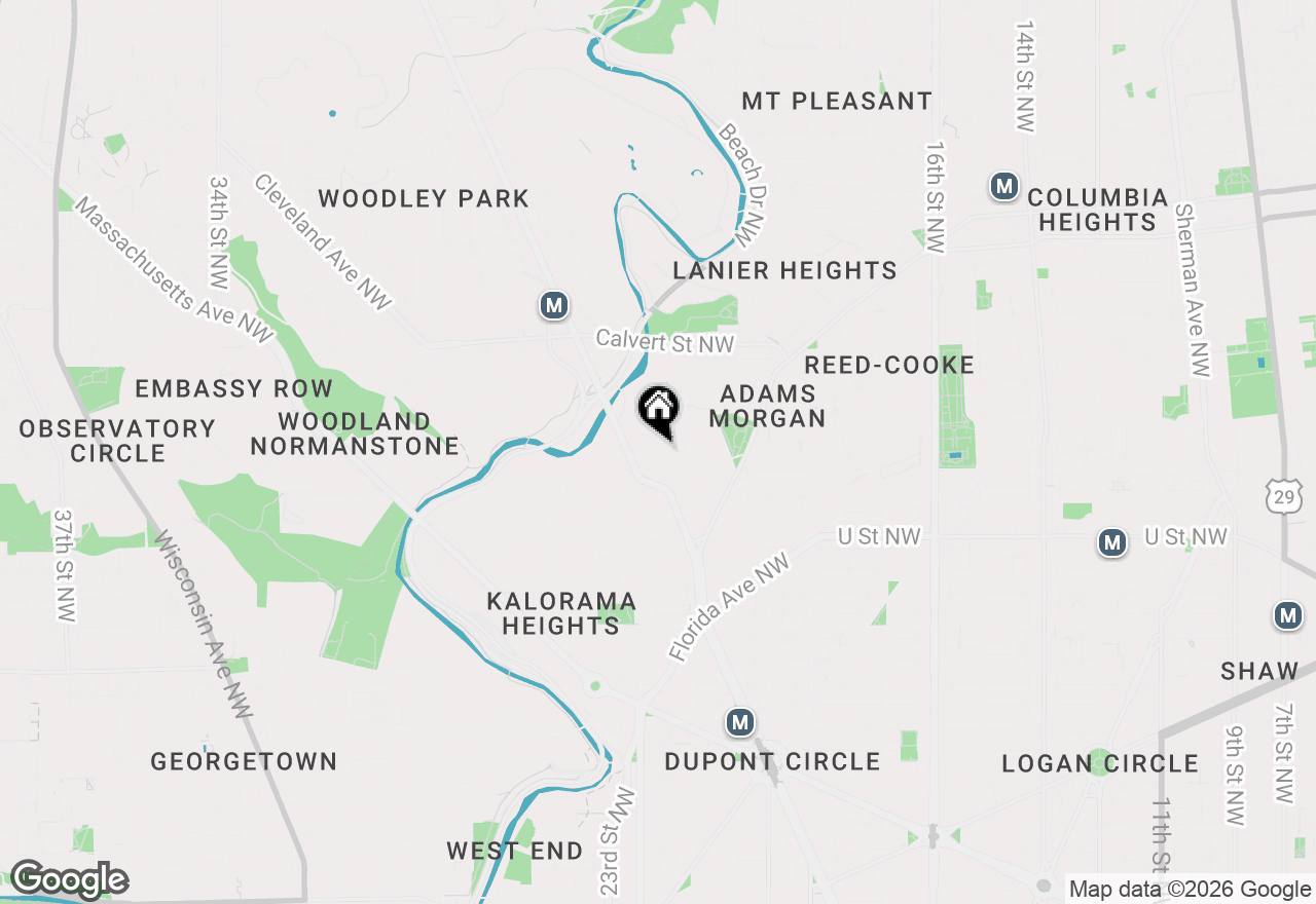 Map of 2318 Ashmead Place Nw, Washington, DC 20009