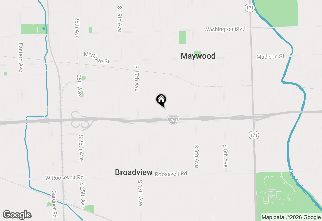 Map of 1627 S 14th Avenue, Maywood, IL 60153