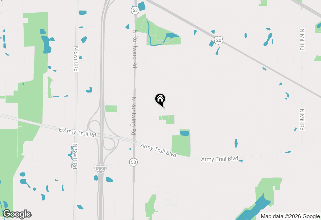 Map of 518 N Plamondon Drive, Addison, IL 60101