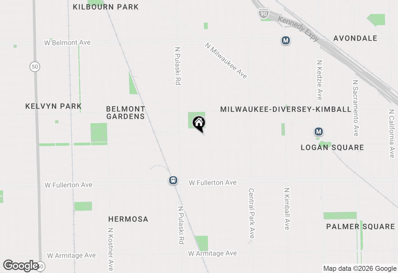 Map of 2633 N Springfield Avenue, Chicago, IL 60647