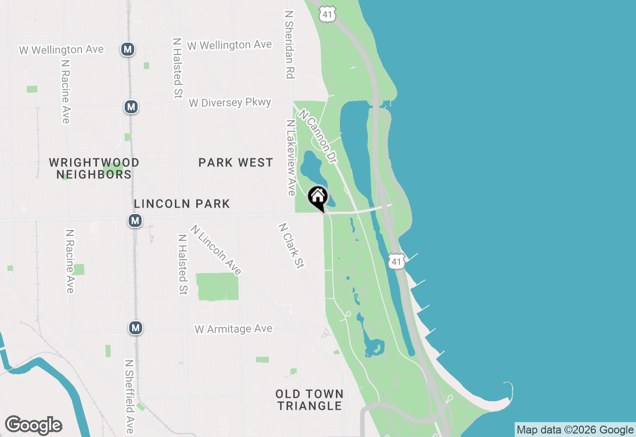 Map of 2350 N Lincoln Park West #4N, Chicago, IL 60614