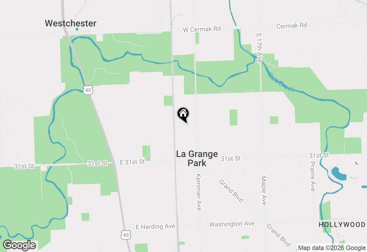 Map of 1401 Beach Avenue, La Grange Park, IL 60526