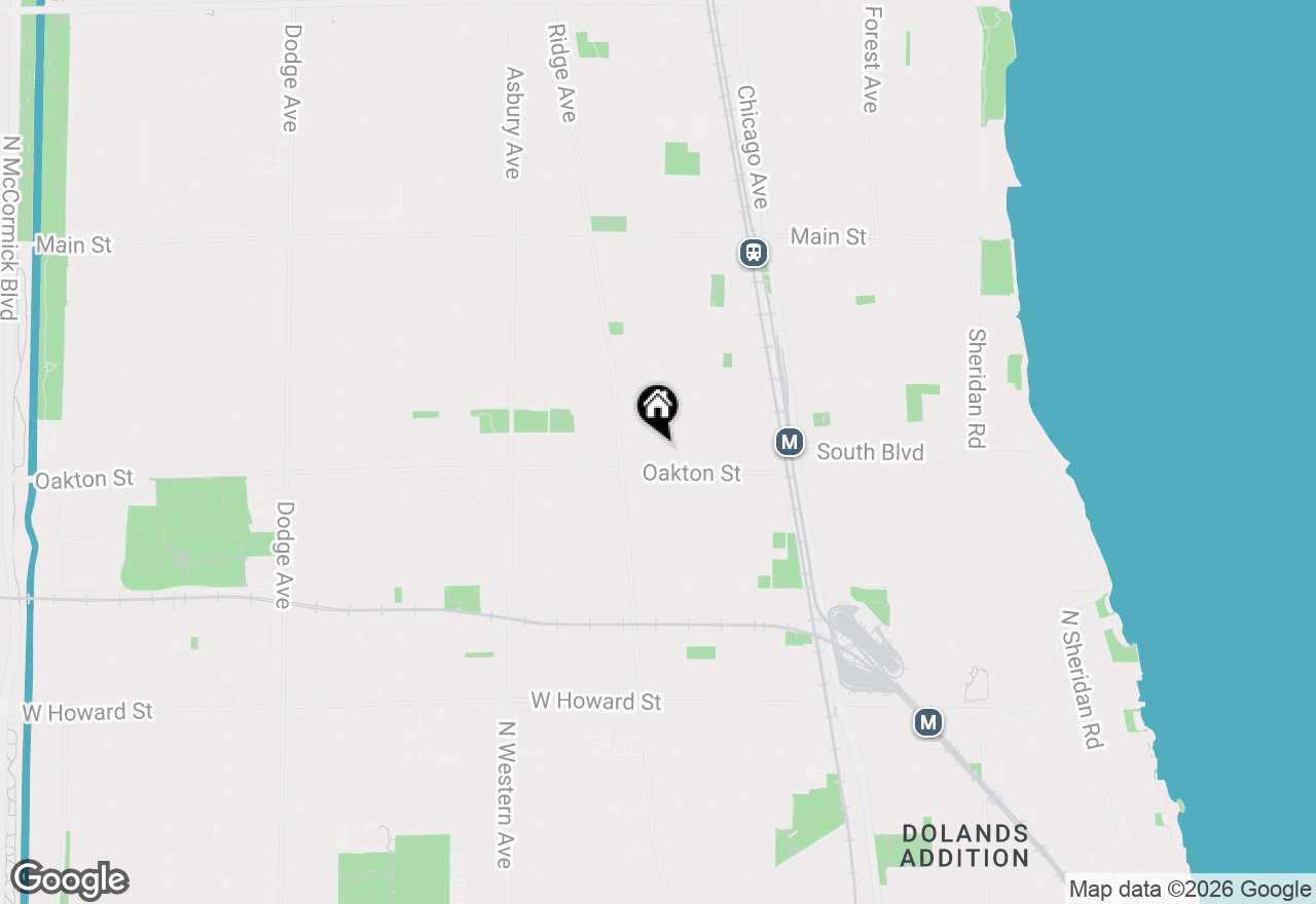 Map of 517 Elmwood Avenue, Evanston, IL 60202