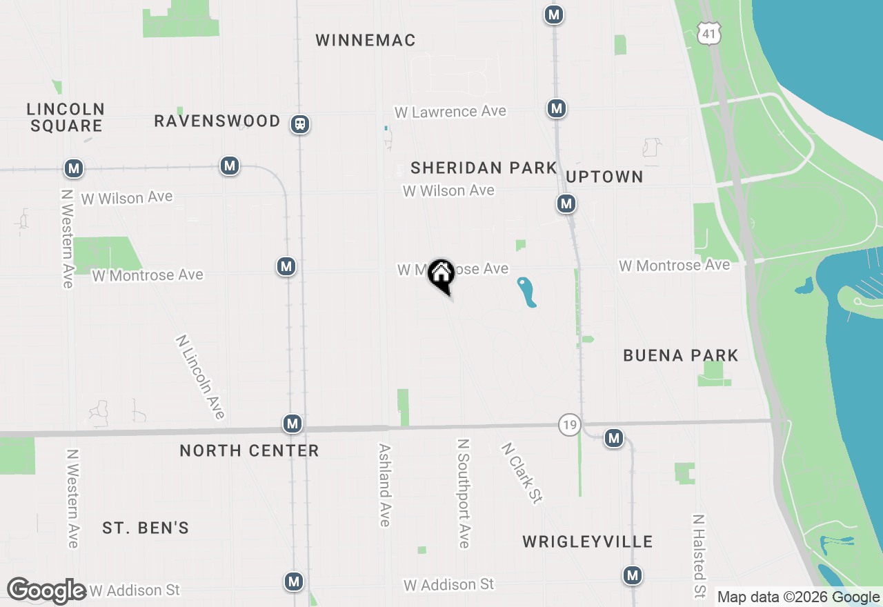 Map of 1424 W Cullom Avenue #3, Chicago, IL 60613