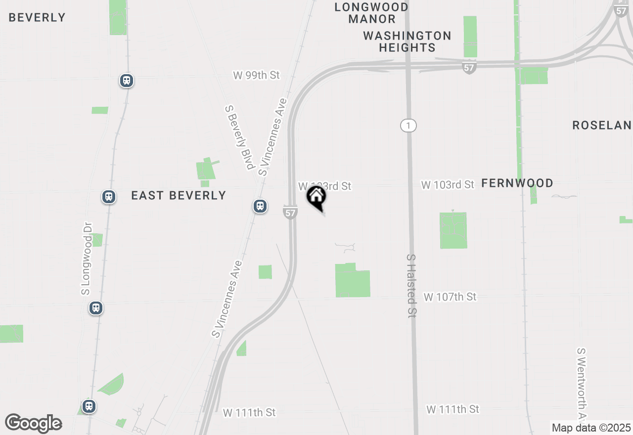 Map of 1121 W 104th Street, Chicago, IL 60643