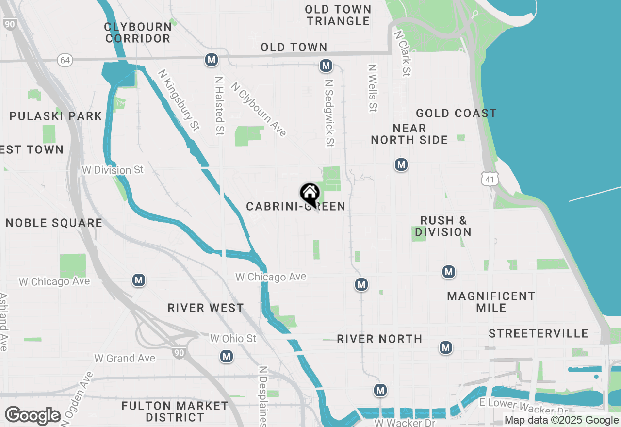 Map of 438 W Oak Street #5, Chicago, IL 60610