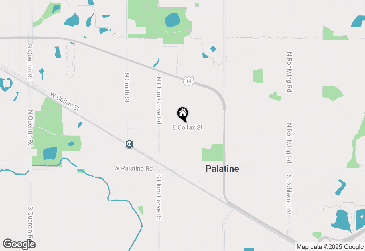 Map of 126 E Colfax Street, Palatine, IL 60067
