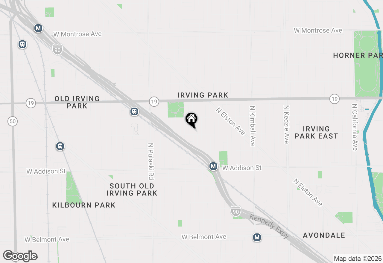 Map of 3808 N Ridgeway Avenue, Chicago, IL 60618