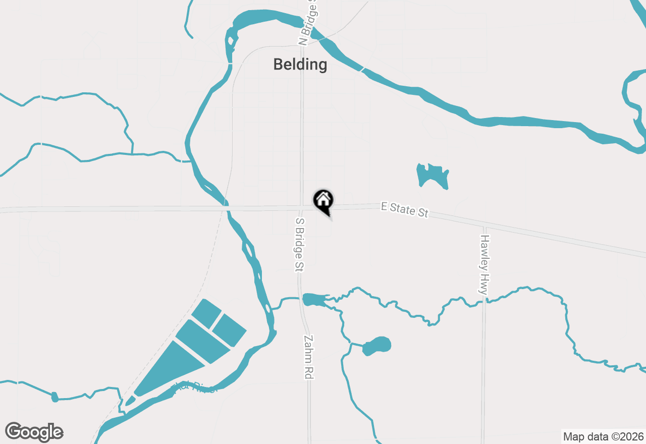 Map of 1028 Alderman Street, Belding, MI 48809