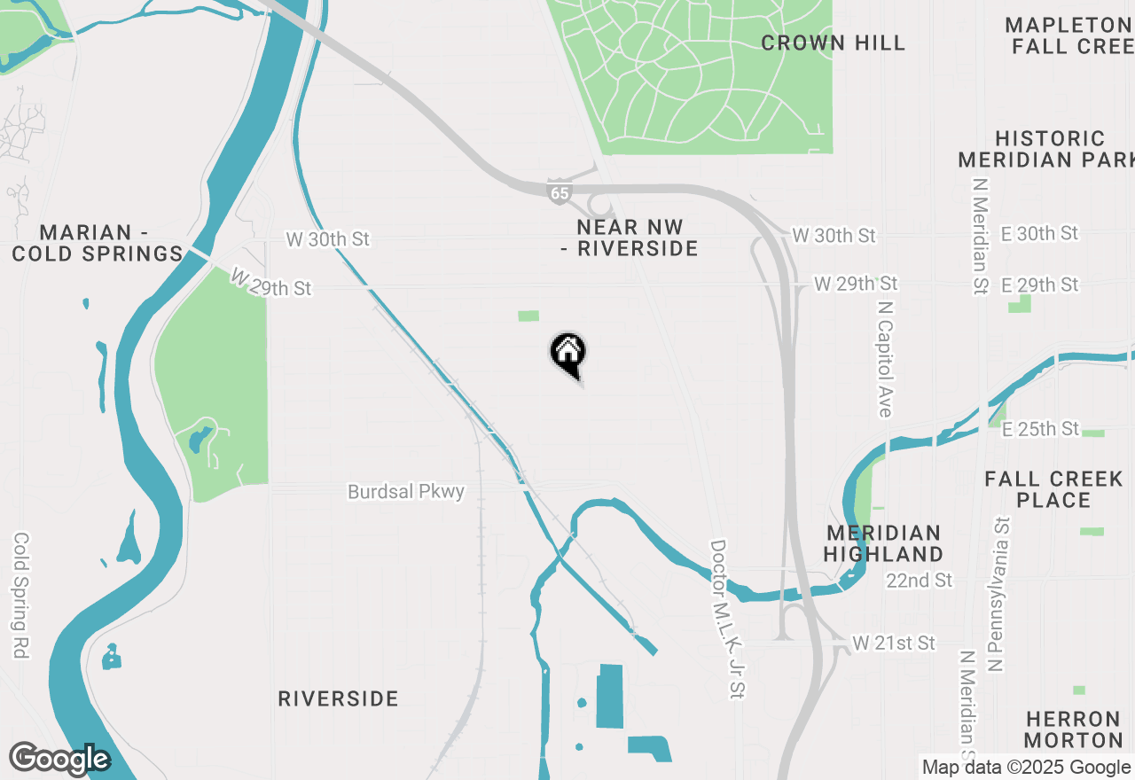 Map of 933 W Roache Street, Indianapolis, IN 46208