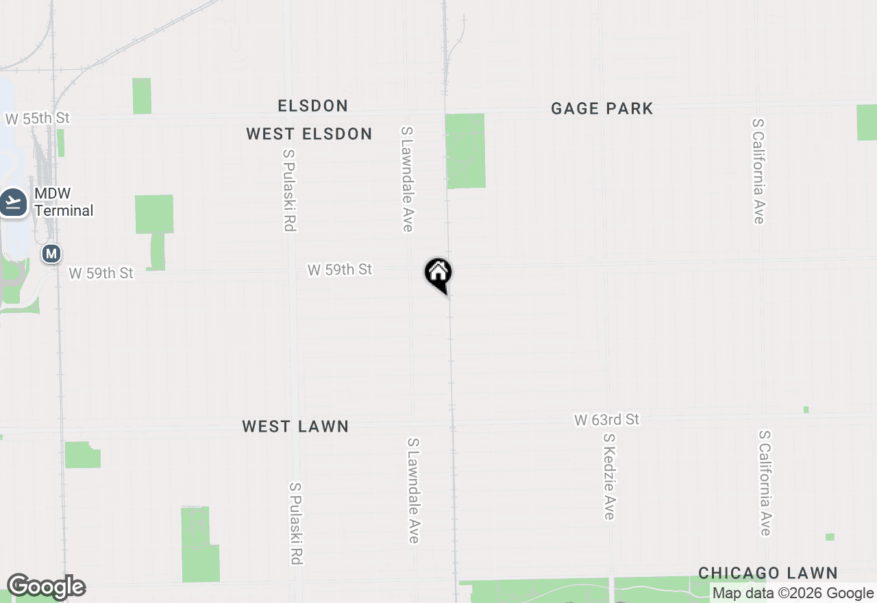 Map of (Address confidential), Chicago, Illinois 60629