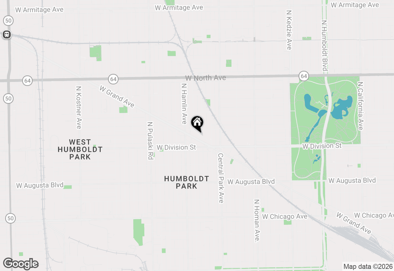 Map of 1234 N Lawndale Avenue, Chicago, IL 60651