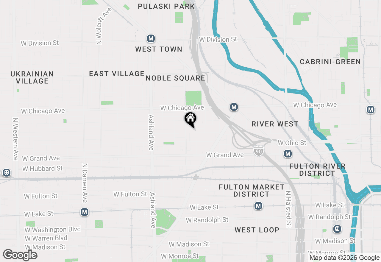 Map of 1350 W Erie Street #4E, Chicago, IL 60642