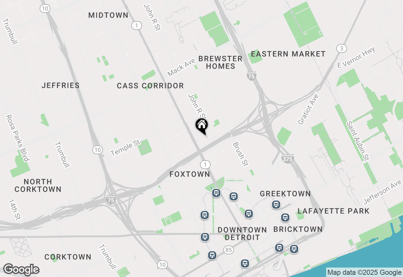 Map of 55 Winder Street, Detroit, MI 48201