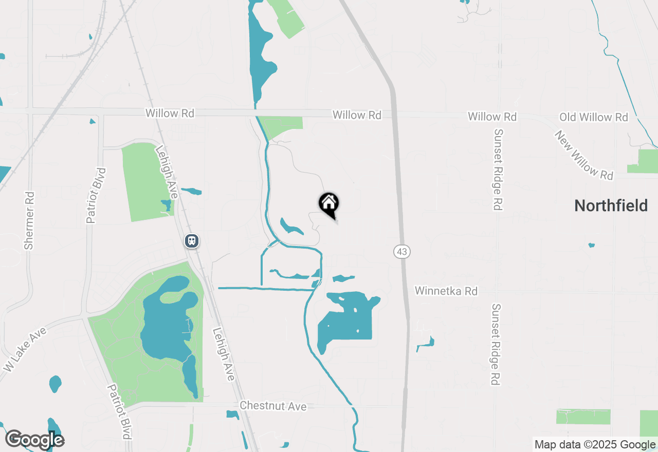 Map of 1300 W Branch Road, Northfield, IL 60093