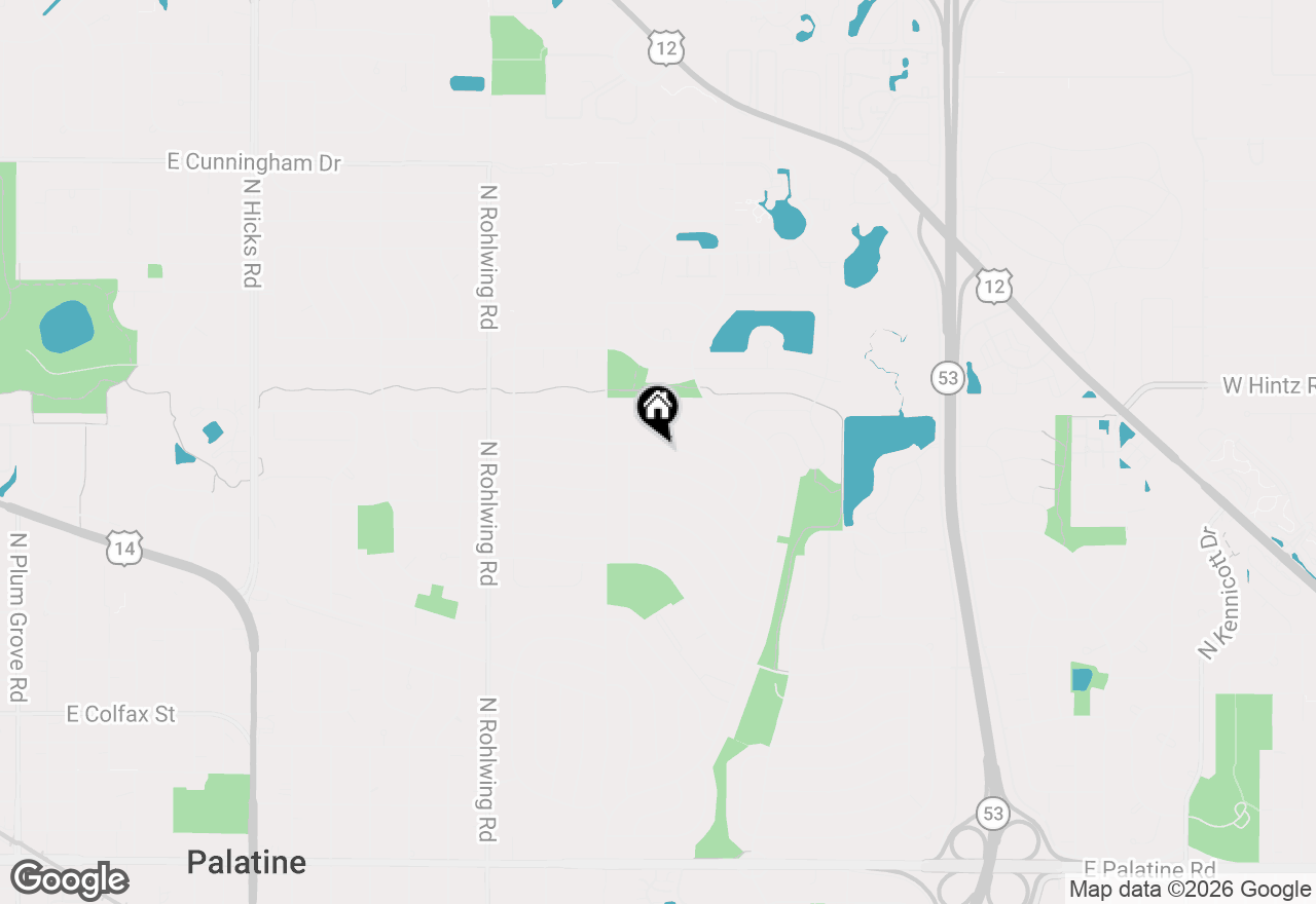 Map of 1061 E Sayles Drive, Palatine, IL 60074