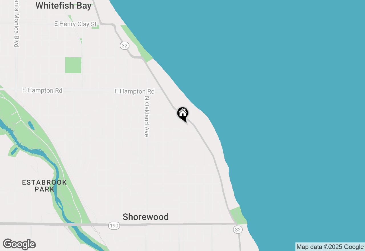 Map of 4616 N Wilshire Rd, Whitefish Bay, WI 53211