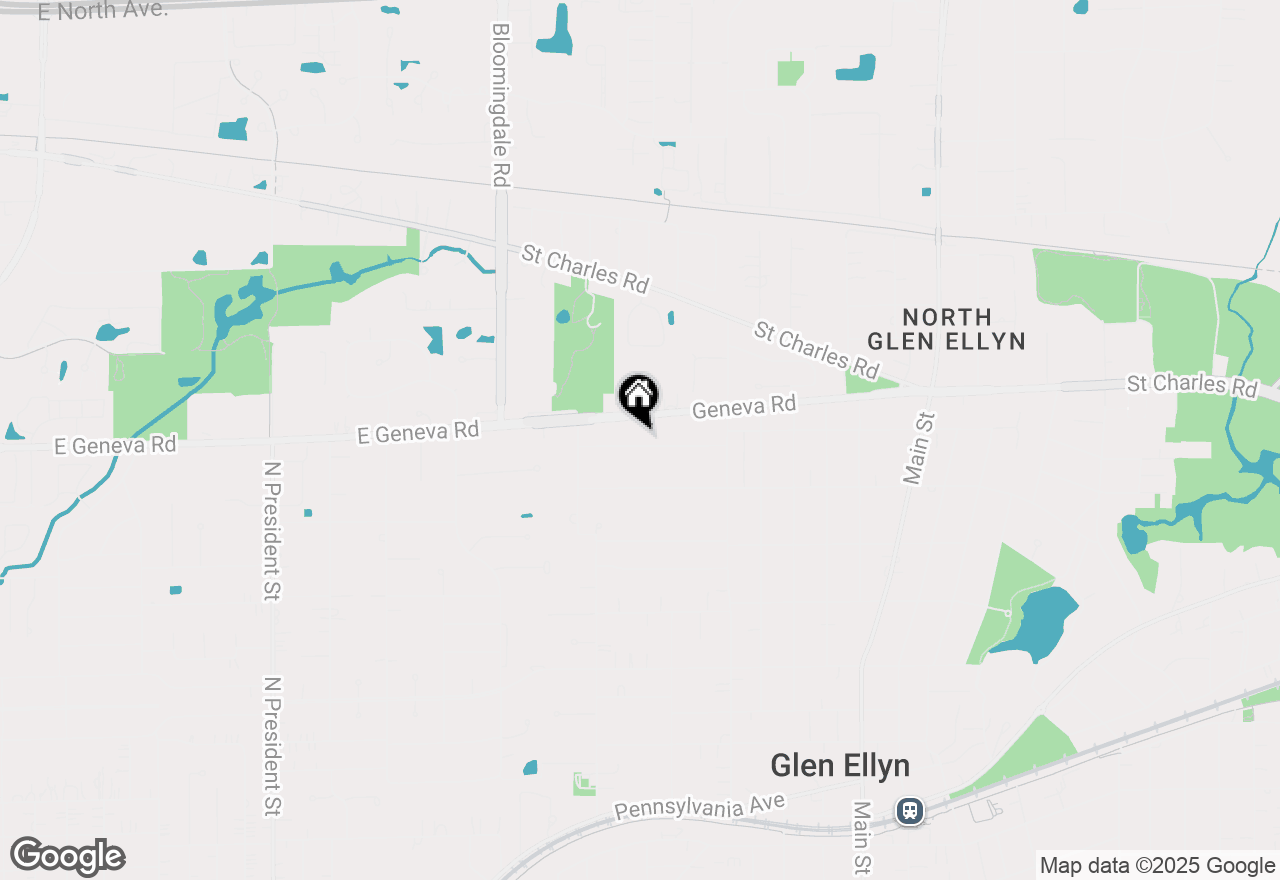 Map of 322 Elm Street, Glen Ellyn, IL 60137