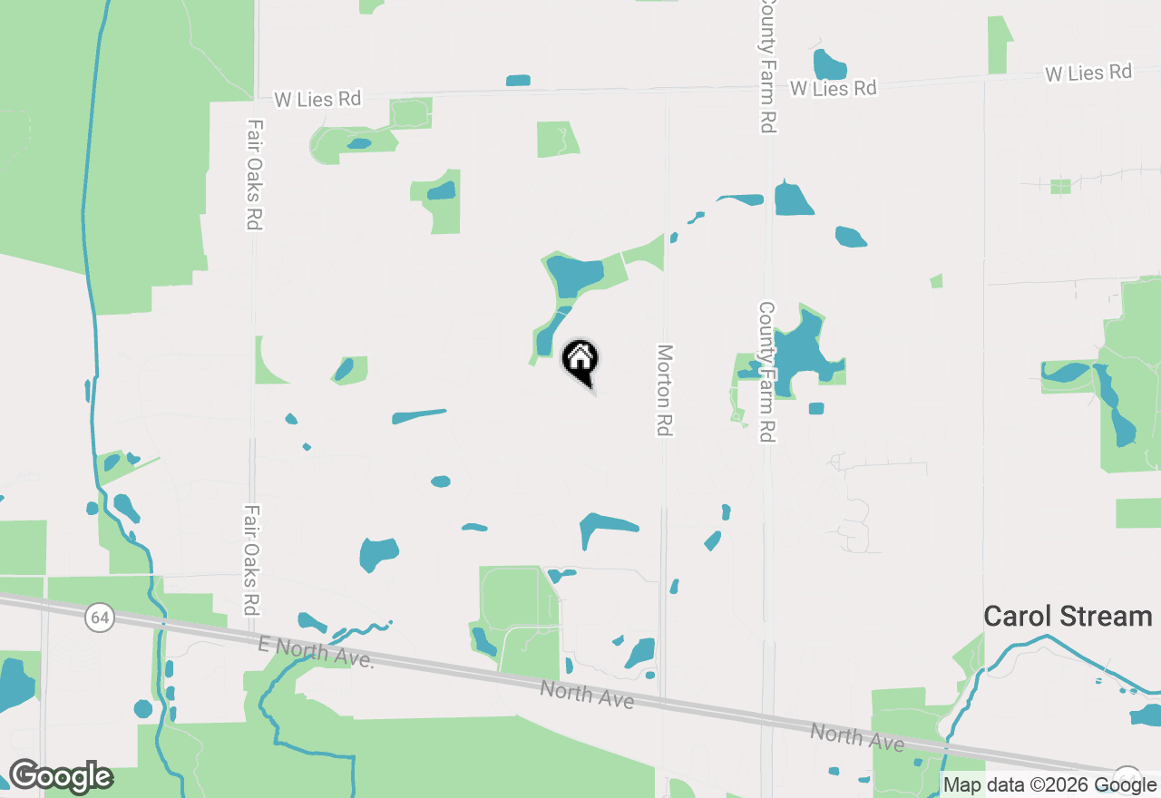 Map of 1106 Lightning Trail, Carol Stream, IL 60188