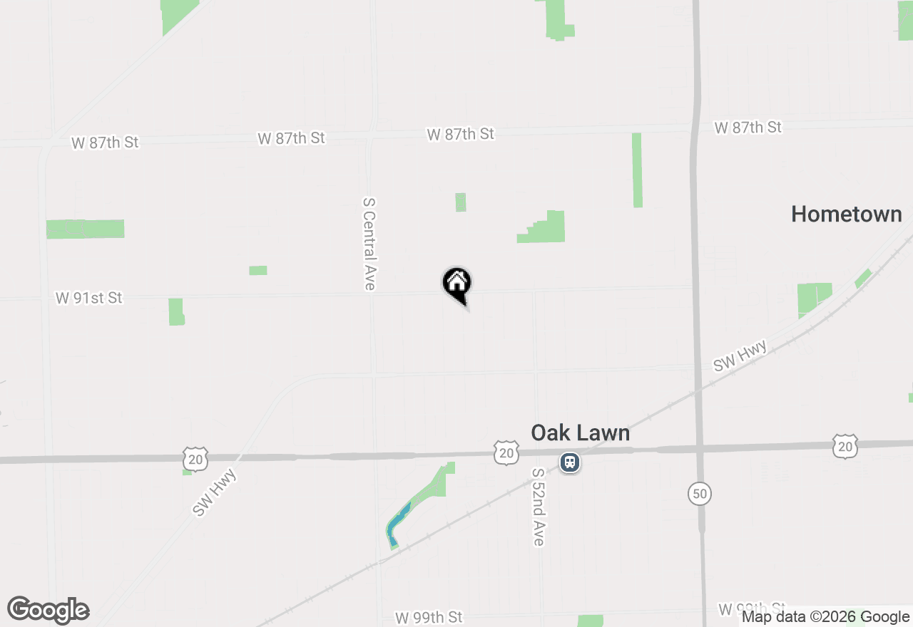 Map of 9125 S 54th Avenue, Oak Lawn, IL 60453