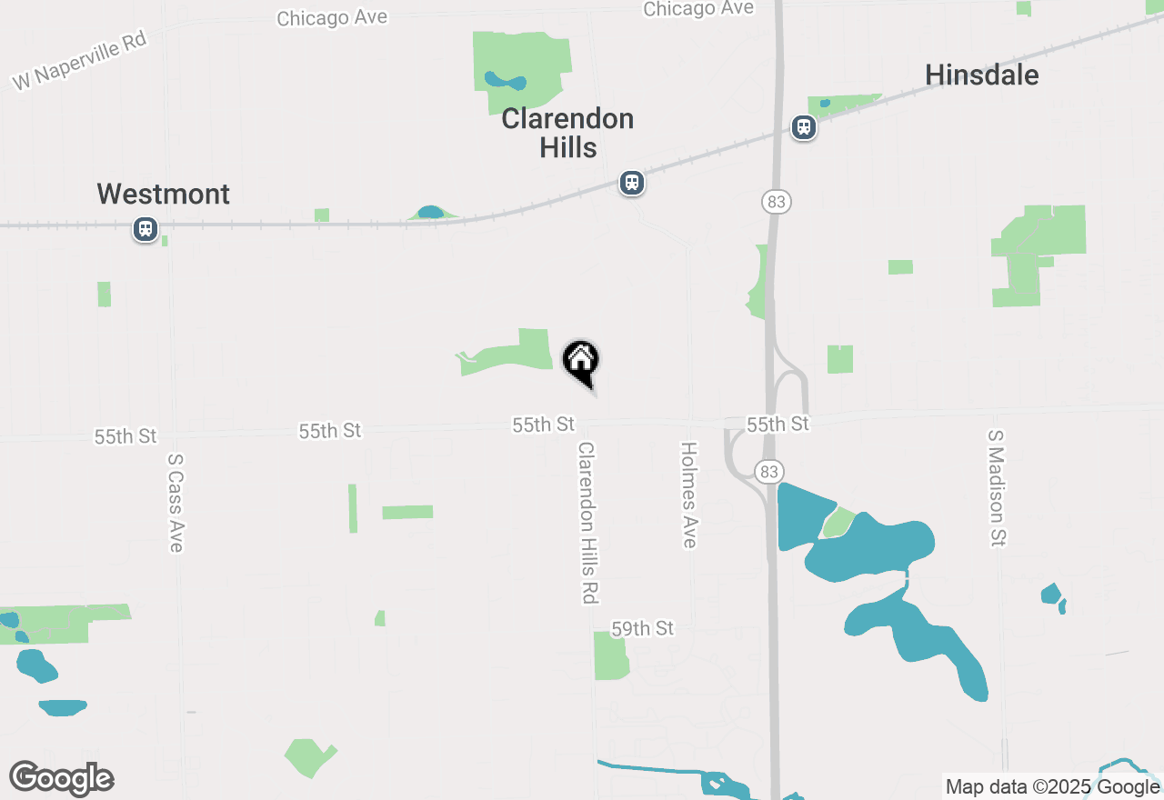 Map of 267 Walker Avenue, Clarendon Hills, IL 60514