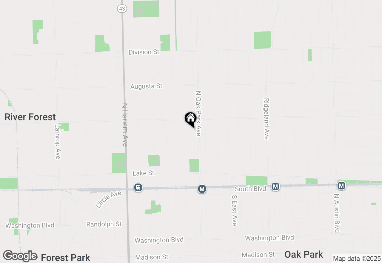 Map of 402 N Grove Avenue, Oak Park, IL 60302