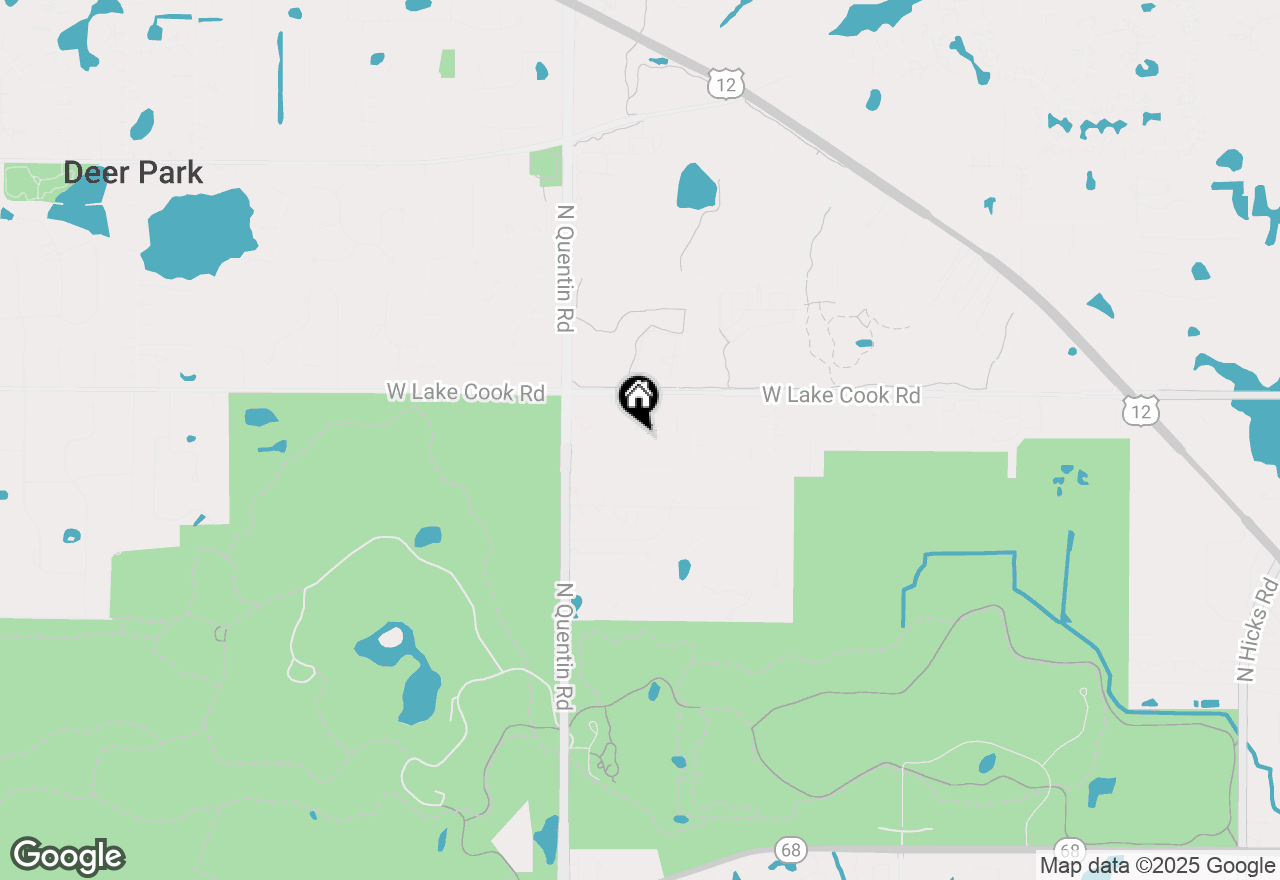 Map of 705 W Hillcrest Road, Palatine, IL 60074