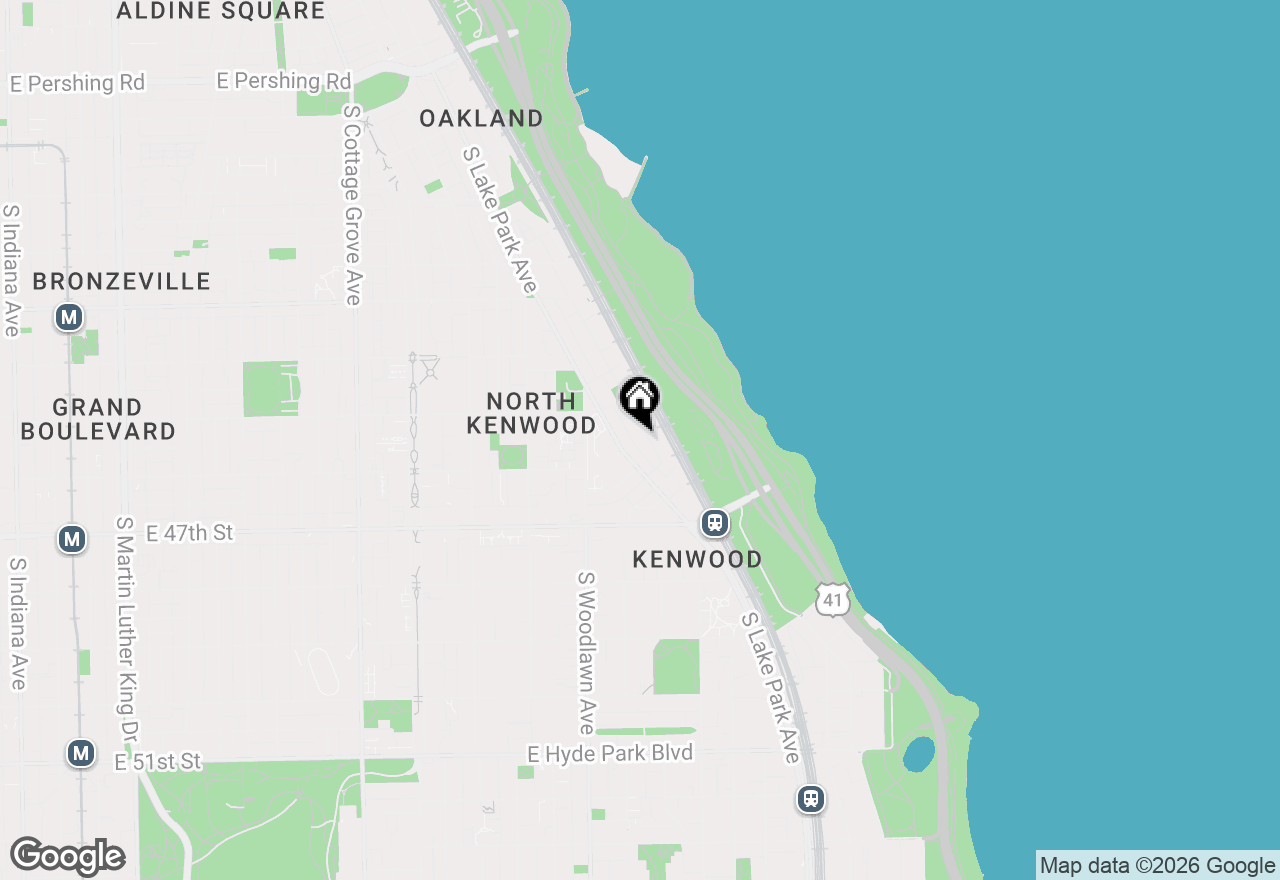 Map of 4552 S Oakenwald Avenue #3N, Chicago, IL 60653