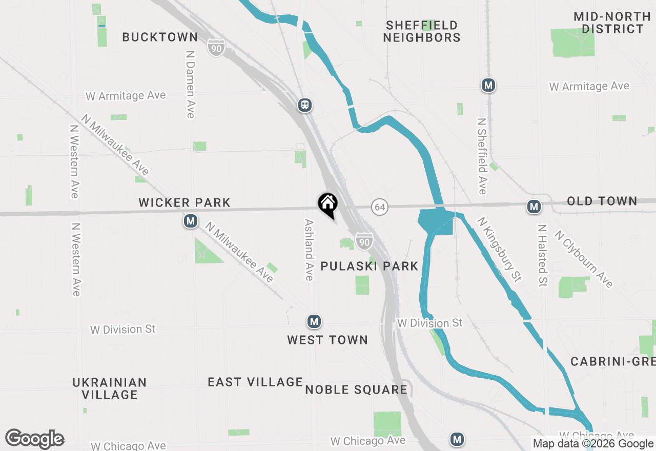 Map of 1525 N Bosworth Avenue #3S, Chicago, IL 60642