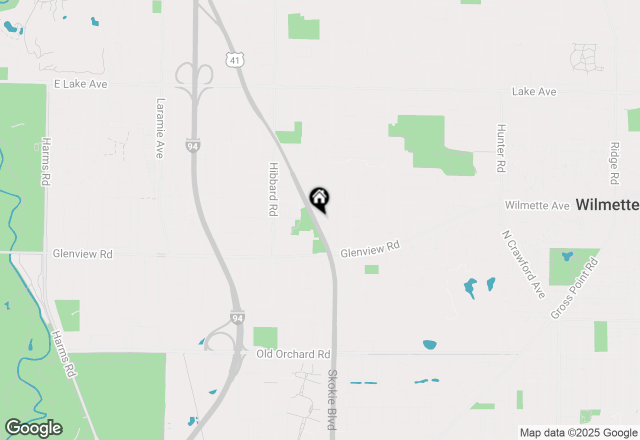 Map of 414 Skokie Court, Wilmette, IL 60091