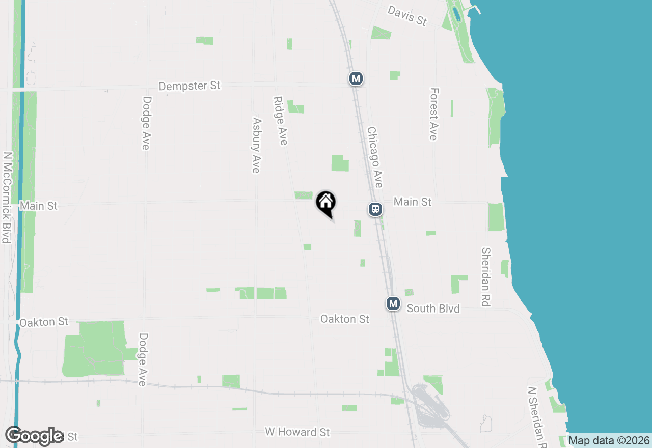 Map of 804 Elmwood Avenue #2S, Evanston, IL 60202