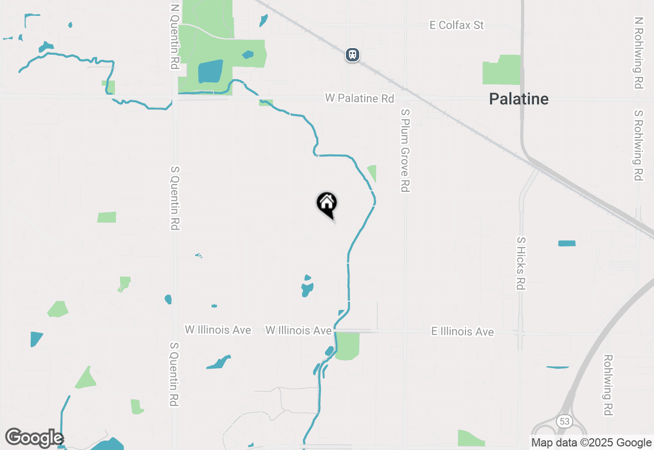 Map of 421 S Rose Street, Palatine, IL 60067