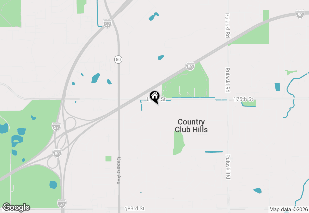 Map of 17526 Mulberry Street, Country Club Hills, IL 60478
