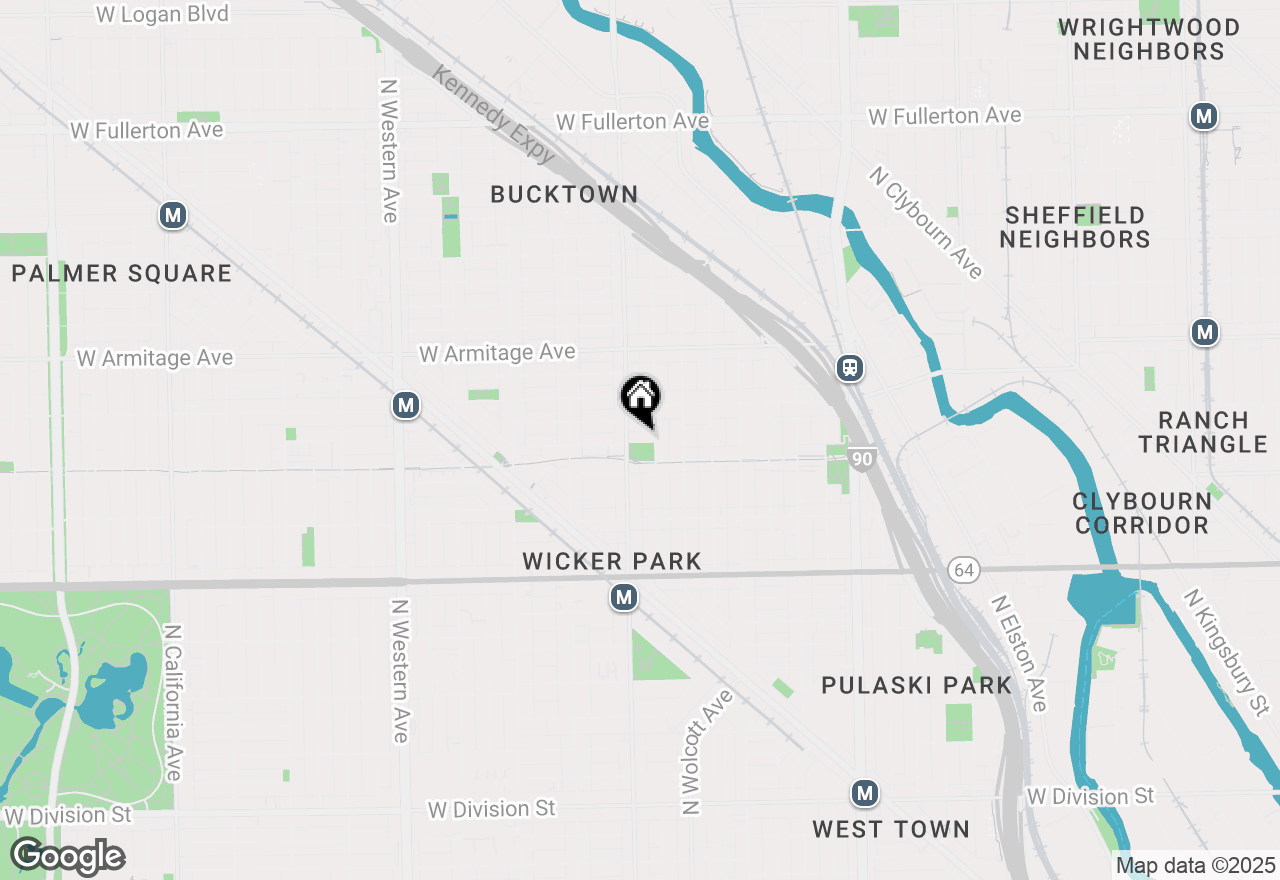 Map of 1830 N Winchester Avenue #214, Chicago, IL 60622