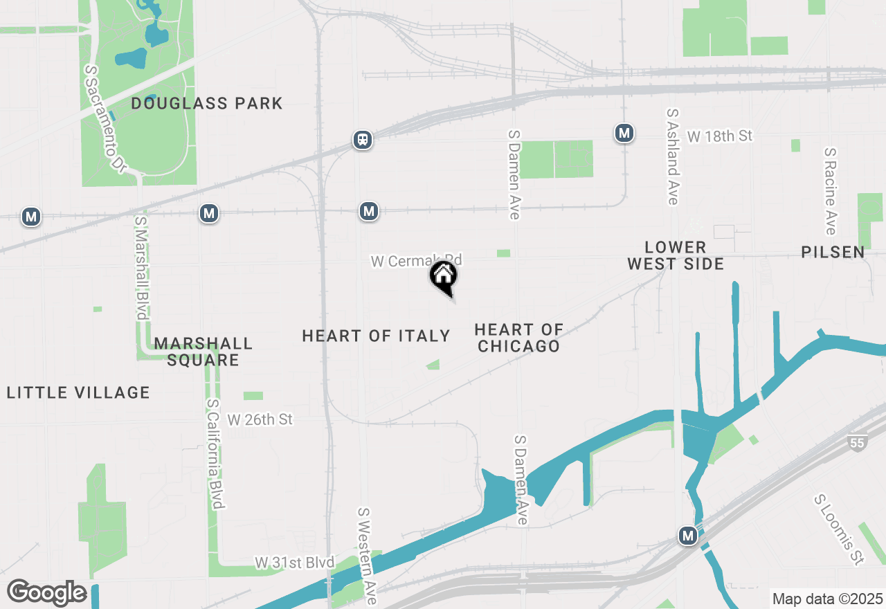 Map of 2307 S Leavitt Street, Chicago, IL 60608