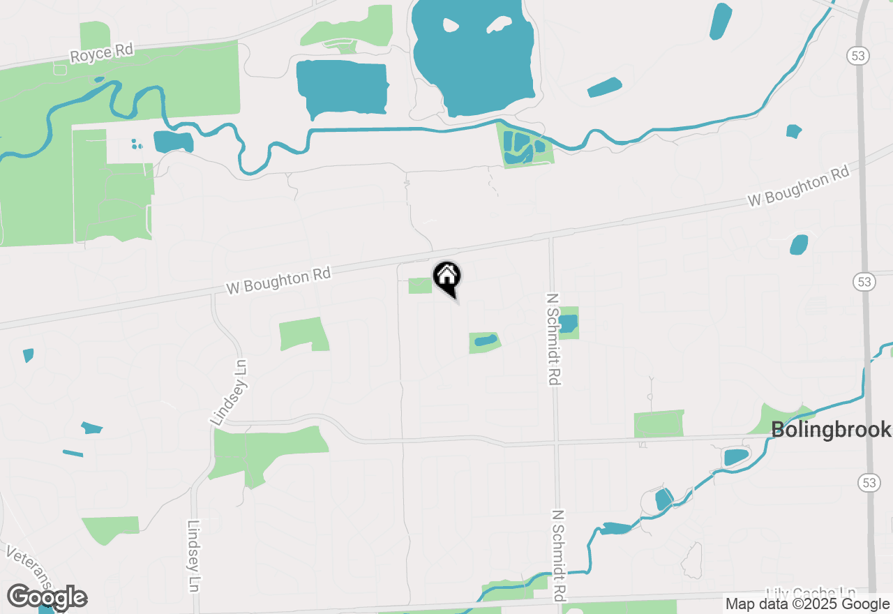 Map of 257 Bryant Way, Bolingbrook, IL 60440