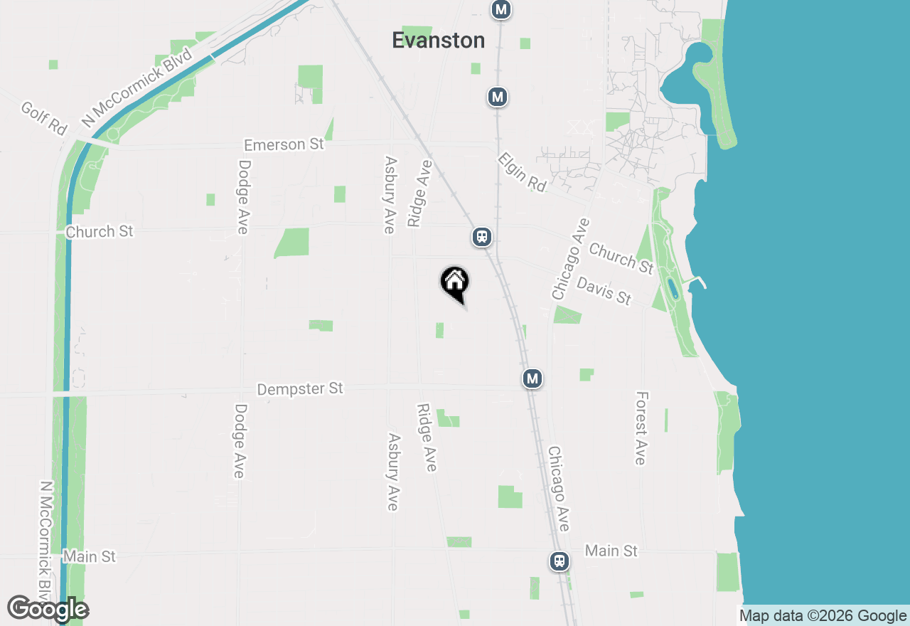 Map of 1501 Oak Avenue #504, Evanston, IL 60201