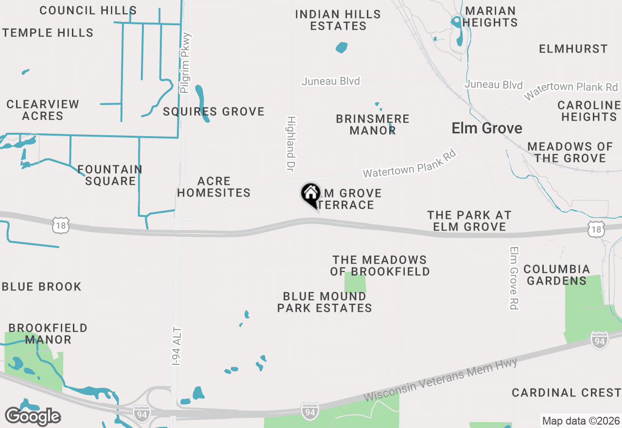 Map of 540 Crystal Ln, Elm Grove, WI 53122
