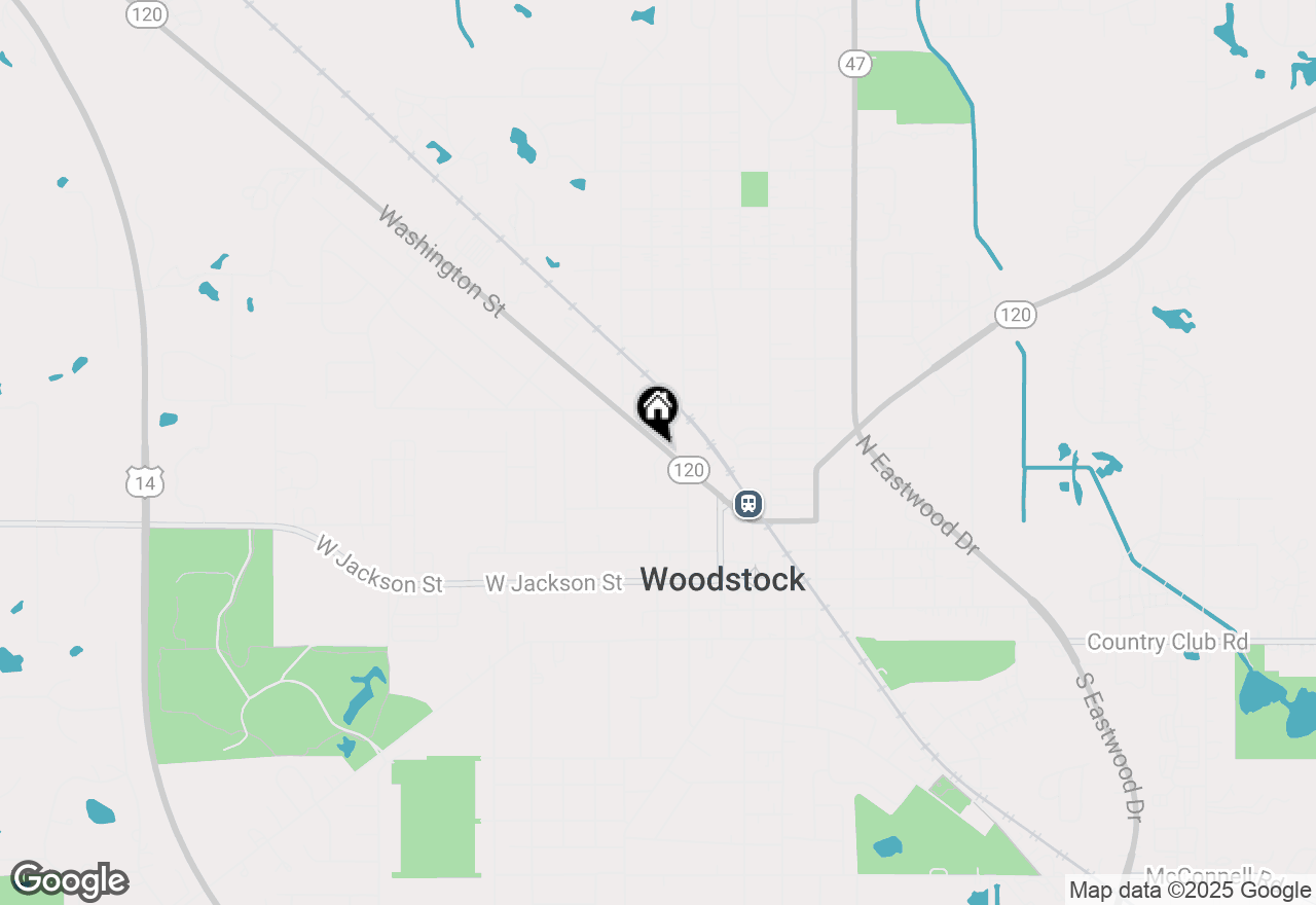 Map of 347 Washington Street, Woodstock, IL 60098