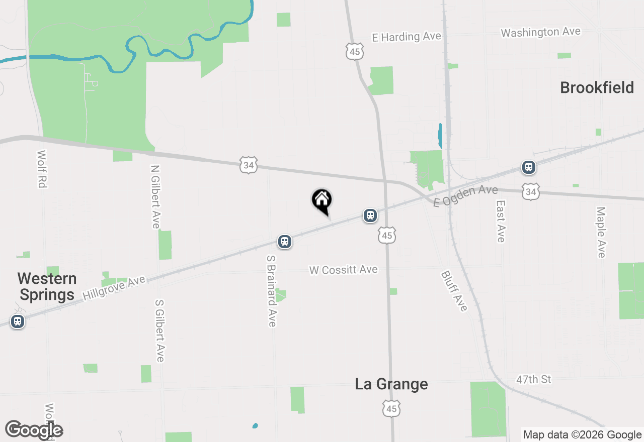 Map of 407 W Hillgrove Avenue, La Grange, IL 60525