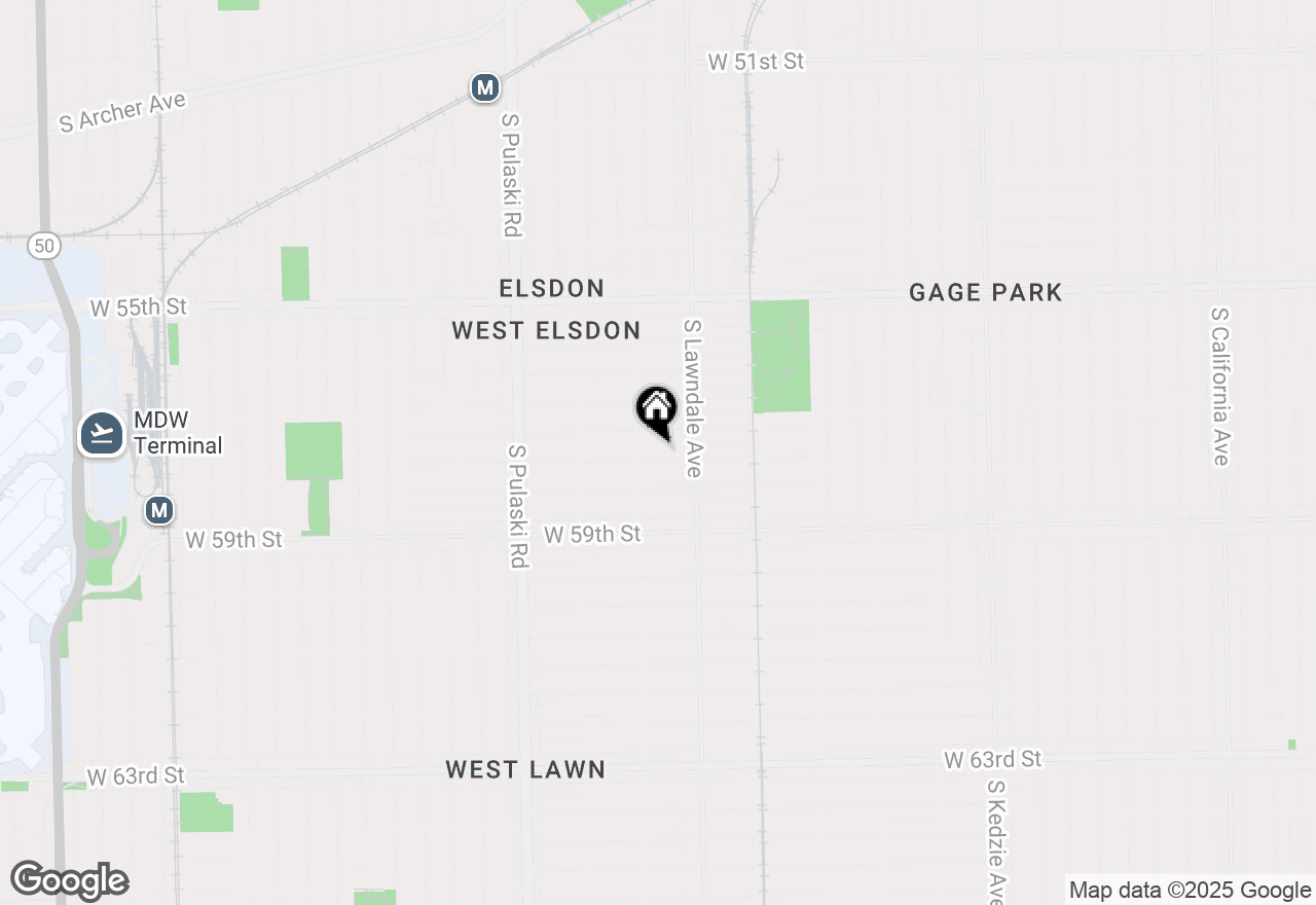 Map of 3741 W 57th Place, Chicago, IL 60629