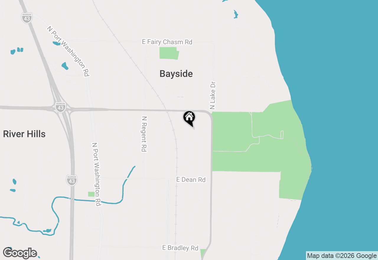 Map of 807 E Wahner Pl, Bayside, WI 53217
