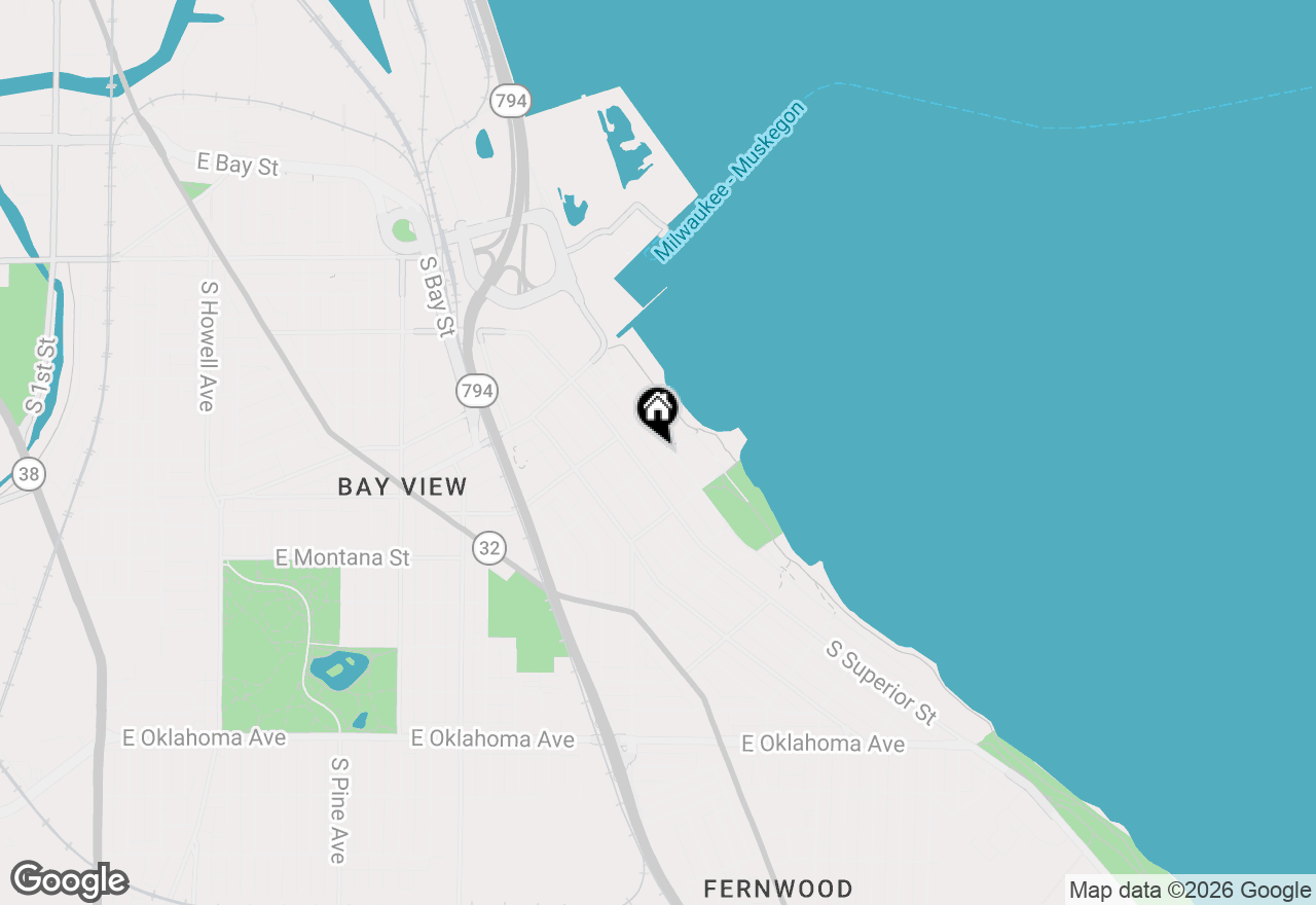 Map of 1922 E Iron St, Milwaukee, WI 53207