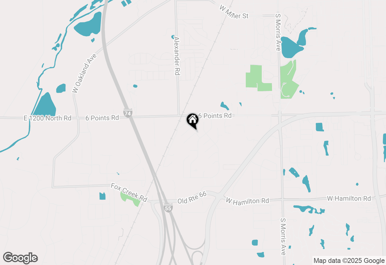 Map of 2 Yew Court, Bloomington, IL 61701