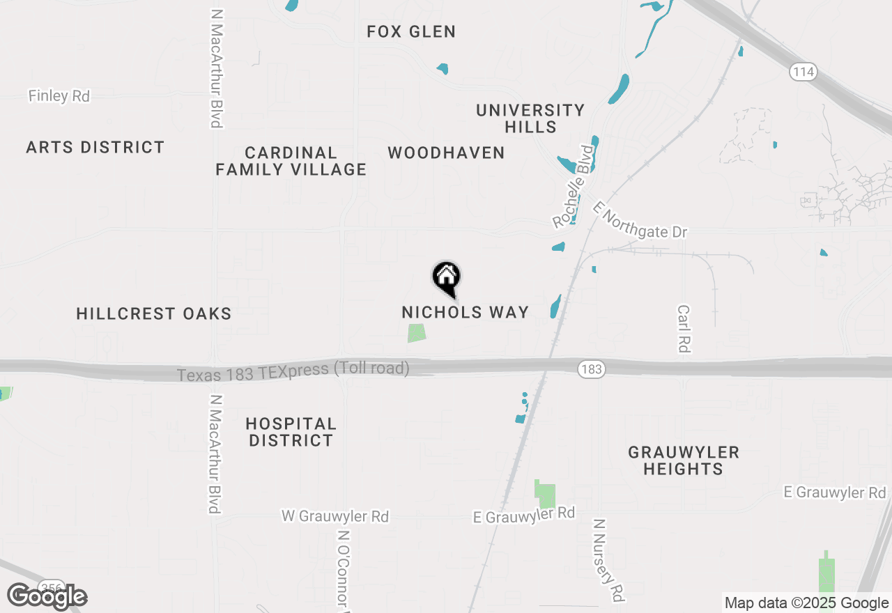 Map of 106 W Scotland Drive, Irving, TX 75062
