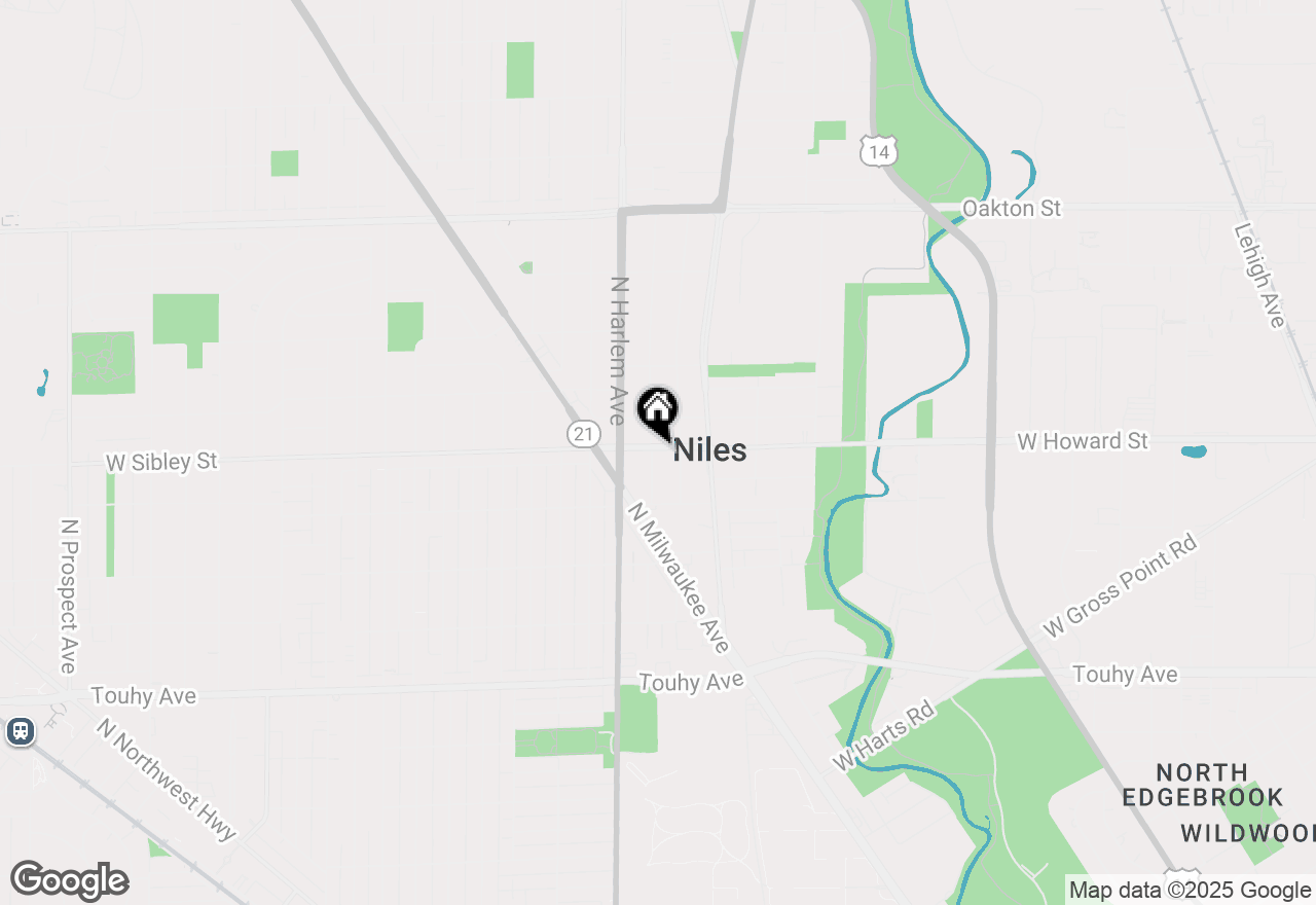 Map of 7555 N Nora Avenue, Niles, IL 60714