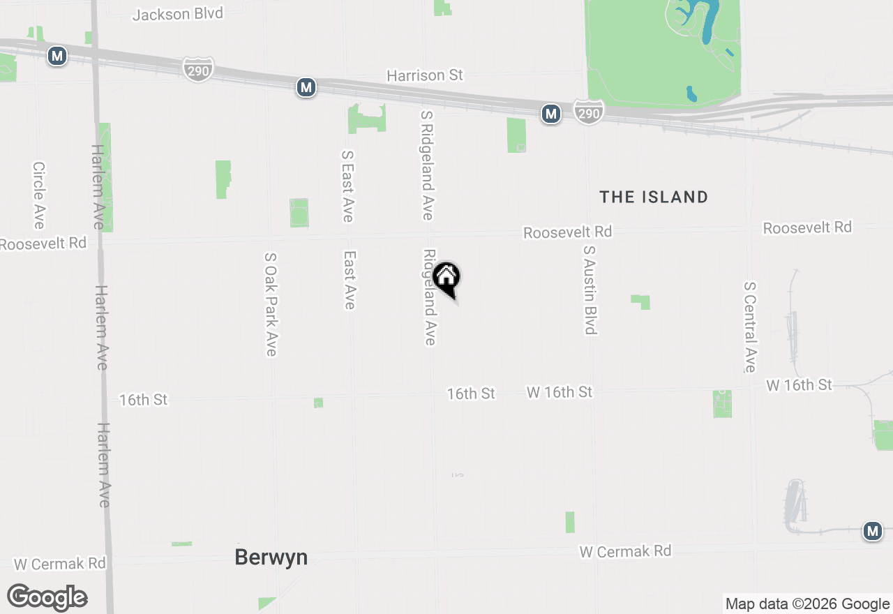 Map of 1342 Cuyler Avenue, Berwyn, IL 60402